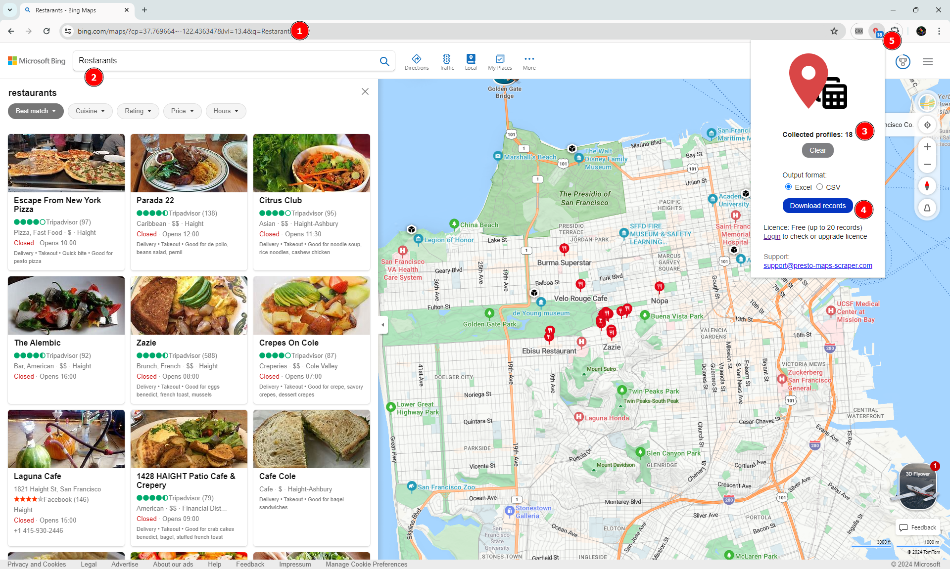 Scraping Business Profiles on Bing Maps